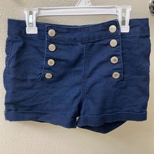 Blue high rise sailor shorts!!!!!